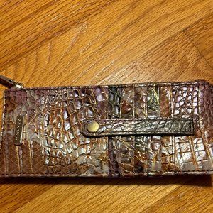 BRAHMIN Truffle Python Ombre Melbourne Credit Card Wallet Like New